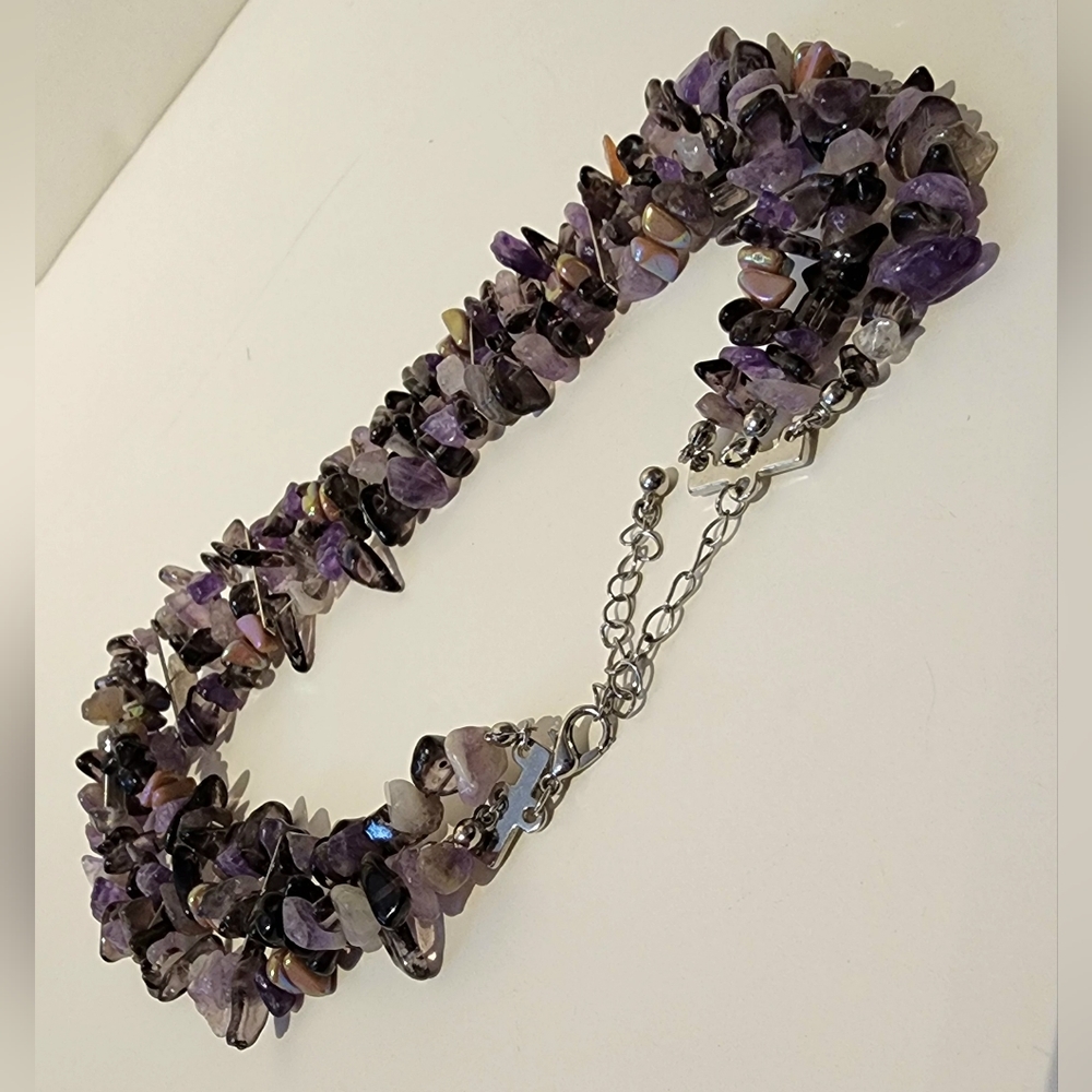 Free People Amethyst Triple Strand Choker - Picture 7 of 10
